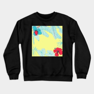 Seamless tropical pattern with banana palms Crewneck Sweatshirt